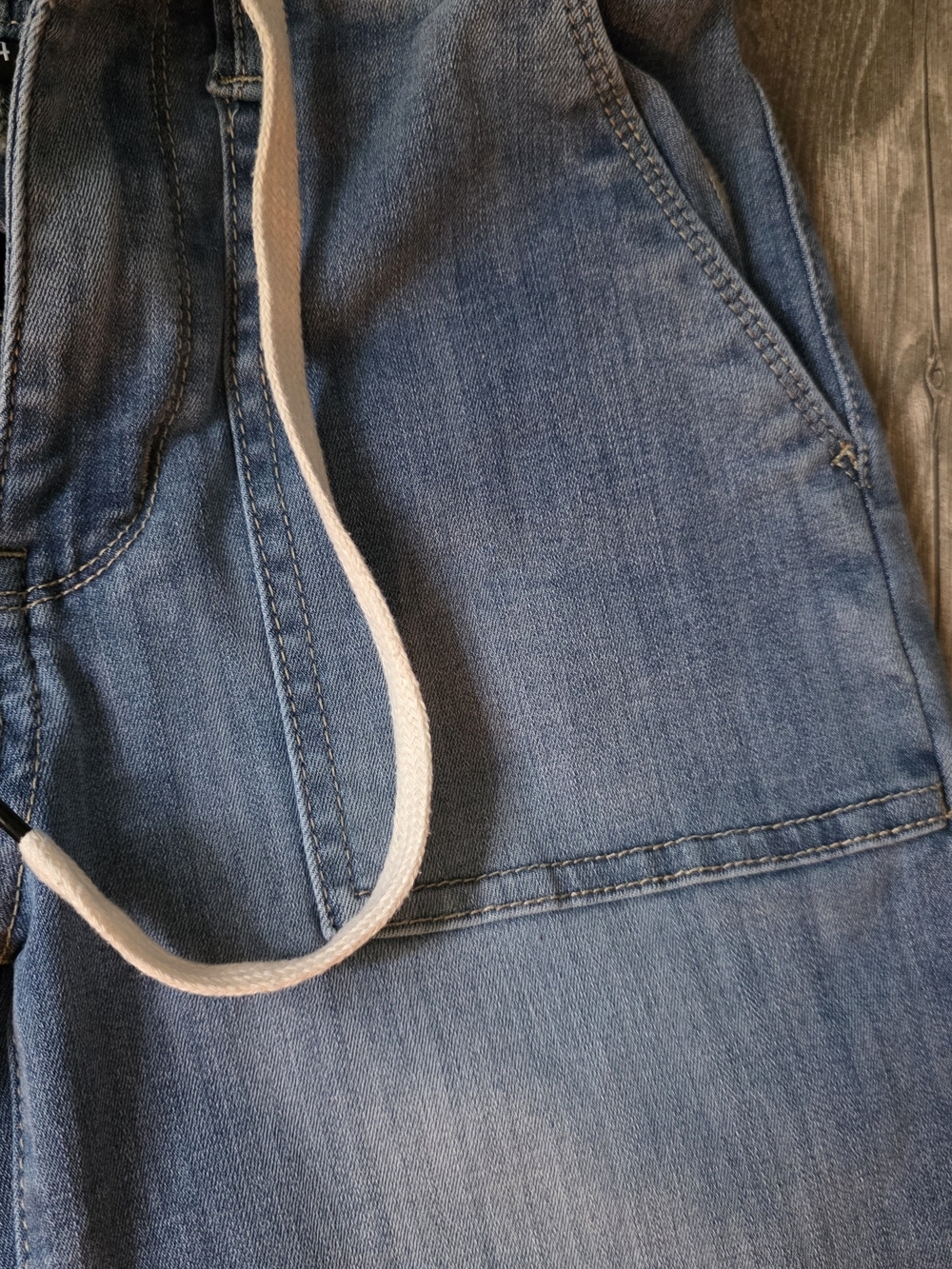 Judy Blue Light Blue Drawstring Boyfriend Jeans - Picture 6 of 7